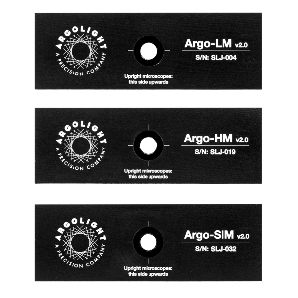 Lames Argolight LM HM et SIM pour le suivi des microscopes à fluorescence.