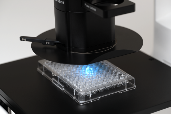 Piège de lumière ambiante pour travailler en fluorescence avec l'Axiovert ZEISS