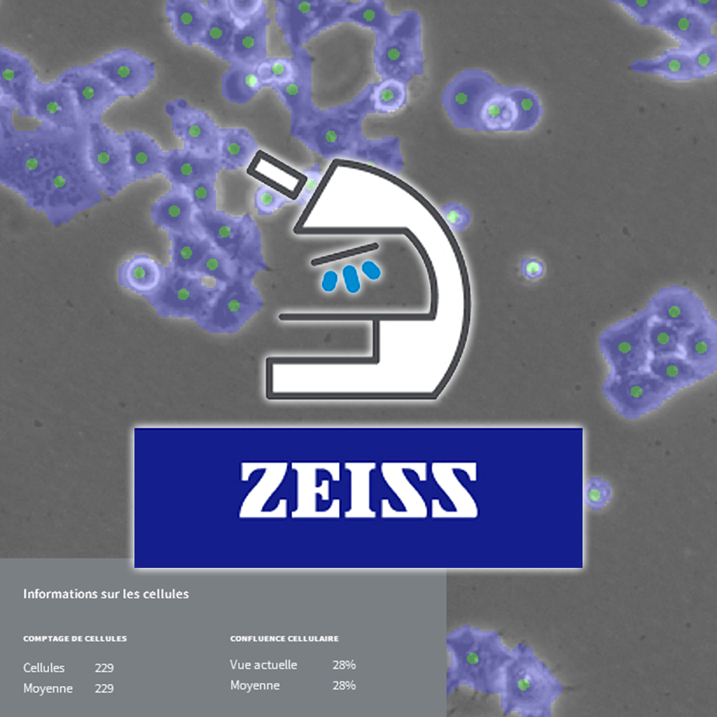 Modules de comptage cellulaire et mesure de confluence par IA pour le logiciel ZEISS Labscope