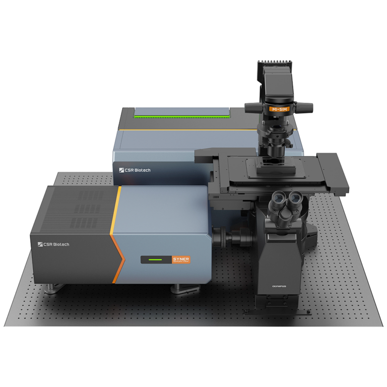 Système de haute résolution en microscopie de fluorescence MI - SIM de CSR Biotech